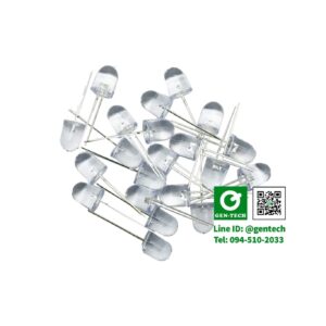 LED 10mm แดงใส Pack30