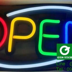 ป้ายOPEN Neon Flexพื้นดำ